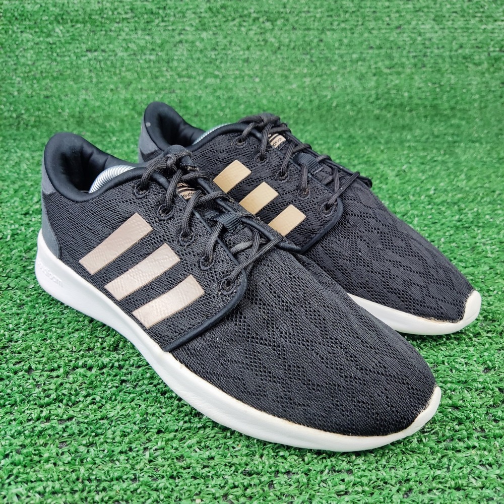 Adidas Sneakers Womens 6.5 Black Rose Gold Cloudfoam Pure Running Shoes AC8247